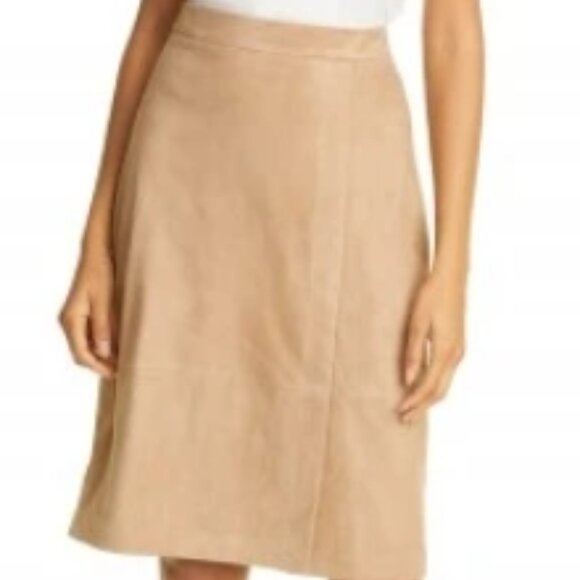 Kobi Halperin Salem Suede Skirt Sand 4 - Picture 7 of 10